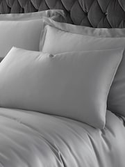 Catherine Lansfield Silver Silky Soft Satin Pillowcase - Image 1 of 2