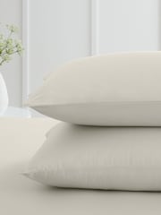 Bianca Natural 200 Thread Count 100% Cotton Pillowcase Pair - Image 2 of 4