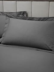 Bianca Set of 2 Charcoal 180 Thread Count Cotton Oxford Pillowcases - Image 1 of 3