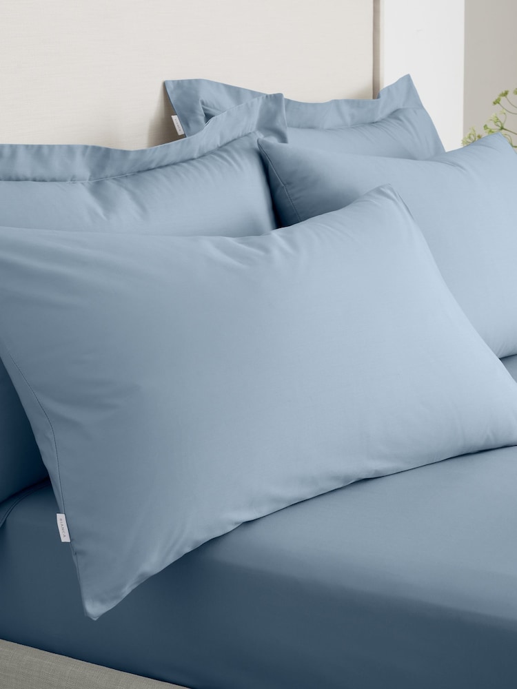 Bianca Blue 200 Thread Count 100% Cotton Pillowcase Pair - Image 1 of 4