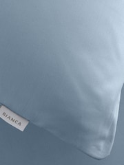 Bianca Blue 200 Thread Count 100% Cotton Pillowcase Pair - Image 3 of 4