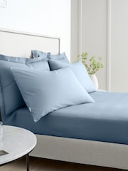 Bianca Blue 200 Thread Count 100% Cotton Pillowcase Pair - Image 4 of 4