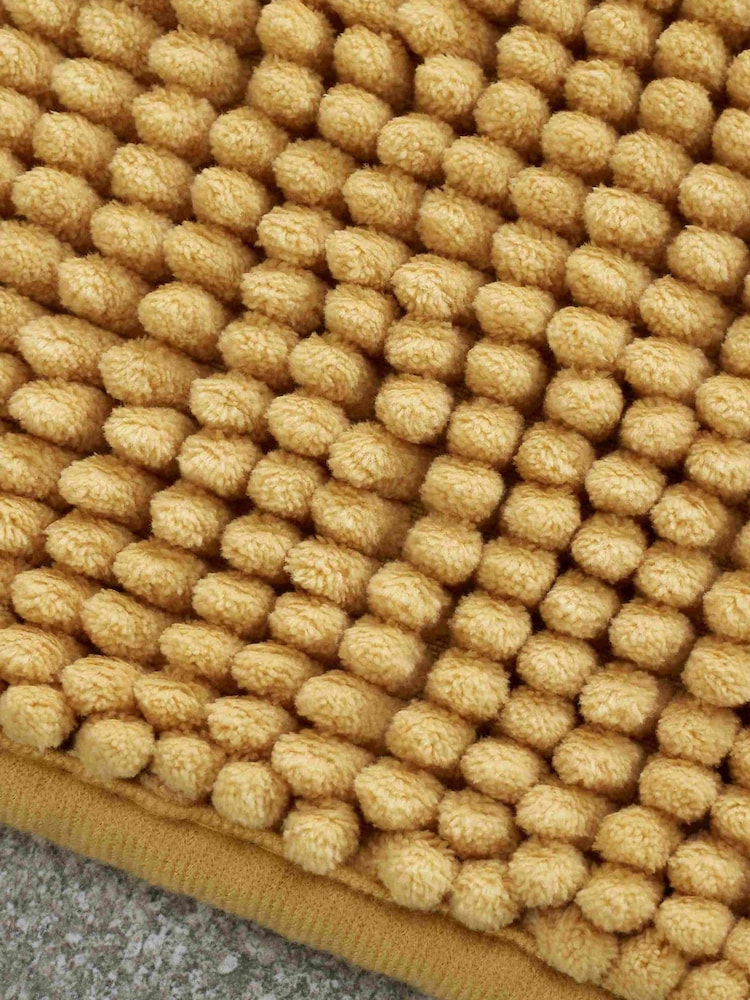 Catherine Lansfield Ochre Bobble Bath Mat - Image 2 of 3
