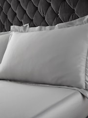 Catherine Lansfield Silver Silky Soft Satin Oxford Pillowcase - Image 1 of 2