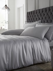 Catherine Lansfield Silver Silky Soft Satin Oxford Pillowcase - Image 2 of 2