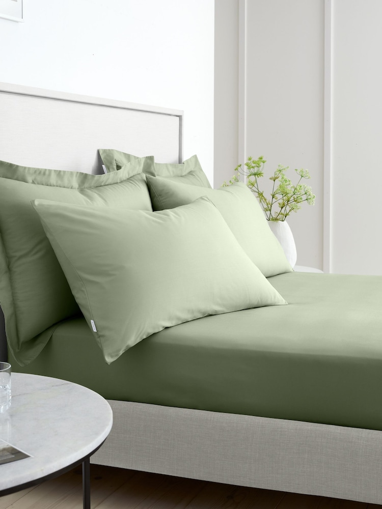 Bianca Sage 200 Thread Count 100% Cotton Pillowcase Pair - Image 2 of 4