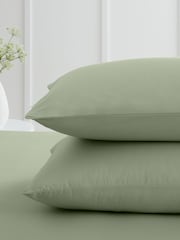 Bianca Sage 200 Thread Count 100% Cotton Pillowcase Pair - Image 3 of 4