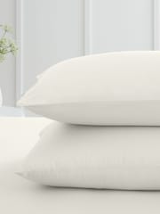 Bianca Cream 200 Thread Count 100% Cotton Pillowcase Pair - Image 2 of 4
