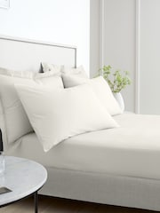 Bianca Cream 200 Thread Count 100% Cotton Pillowcase Pair - Image 4 of 4