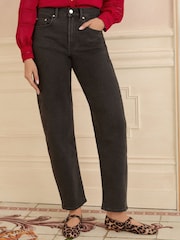 Love & Roses Charcoal Grey Barrel Leg Jeans - Image 1 of 5