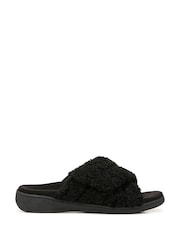 Черный - Vionic Regular Fit Relax II Arch Support Slippers - Image 1 of 7