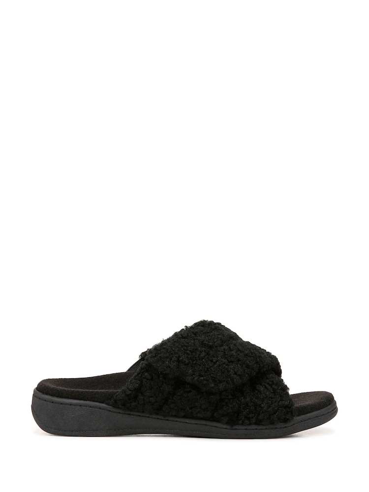 Черный - Vionic Regular Fit Relax II Arch Support Slippers - Image 1 of 7