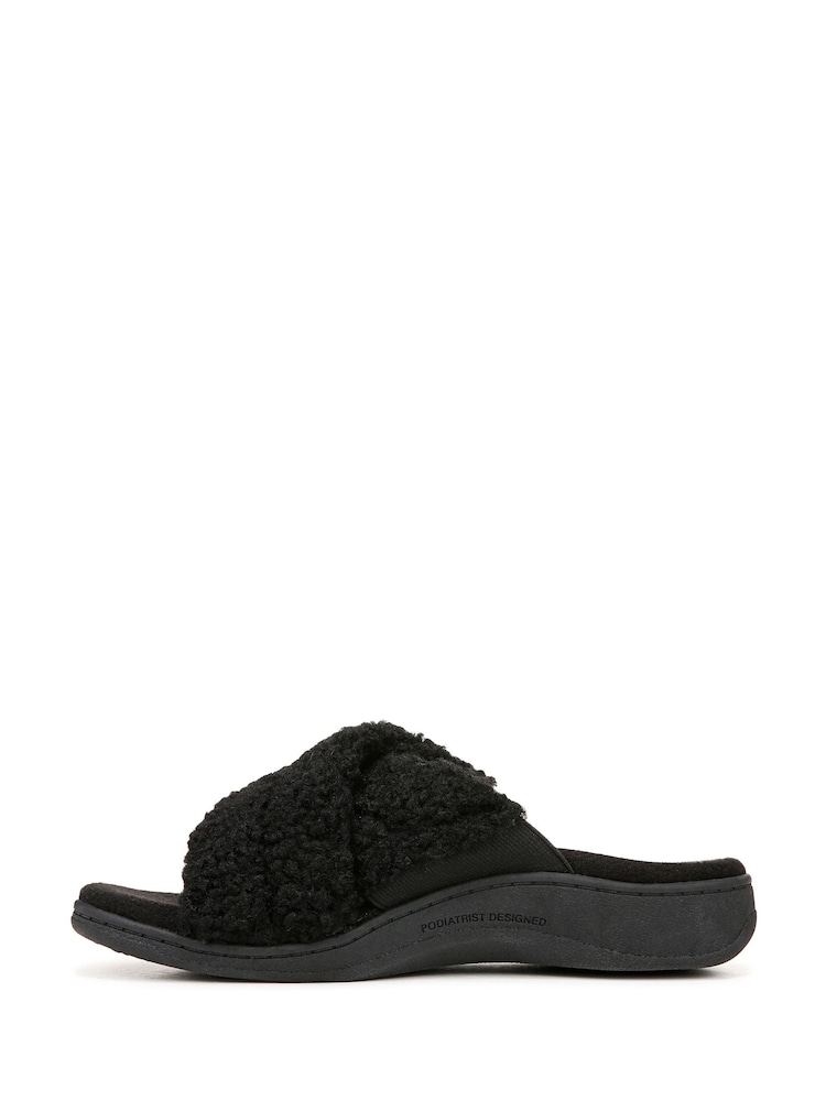 Черный - Vionic Regular Fit Relax II Arch Support Slippers - Image 2 of 7