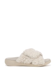 Кремовый - Vionic Regular Fit Relax II Arch Support Slippers - Image 1 of 6