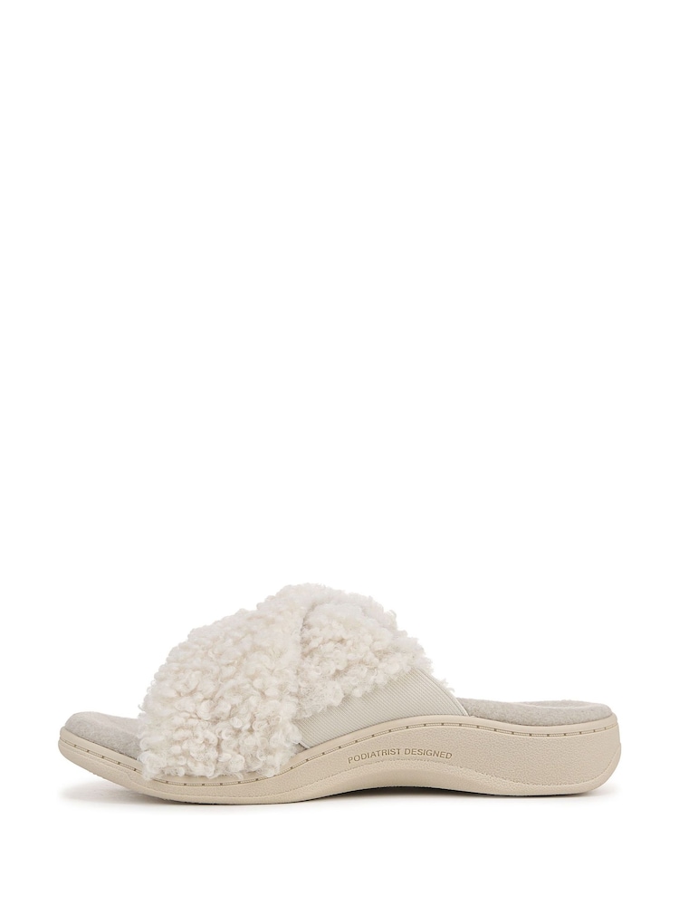 Кремовый - Vionic Regular Fit Relax II Arch Support Slippers - Image 2 of 6