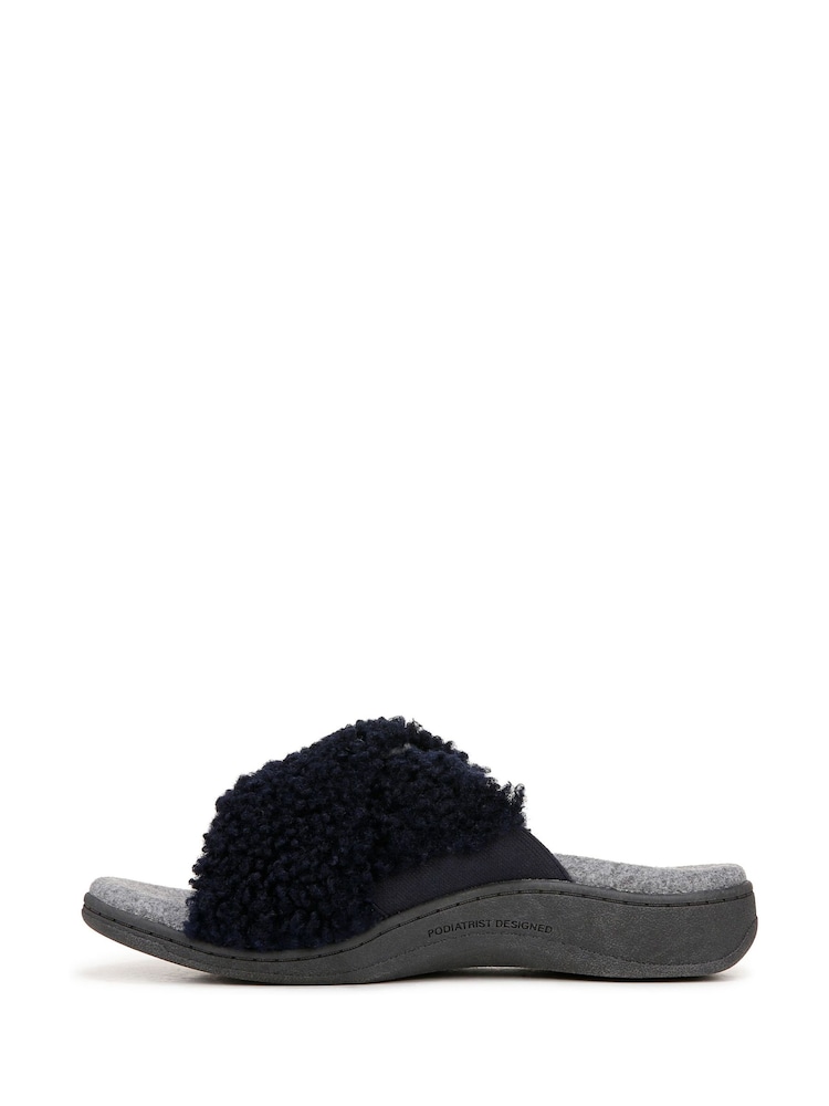 Синий - Vionic Regular Fit Relax II Arch Support Slippers - Image 2 of 7