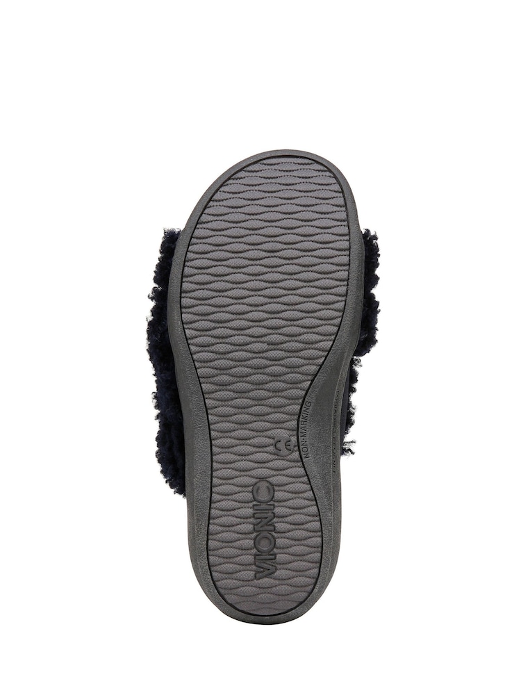 Синий - Vionic Regular Fit Relax II Arch Support Slippers - Image 7 of 7