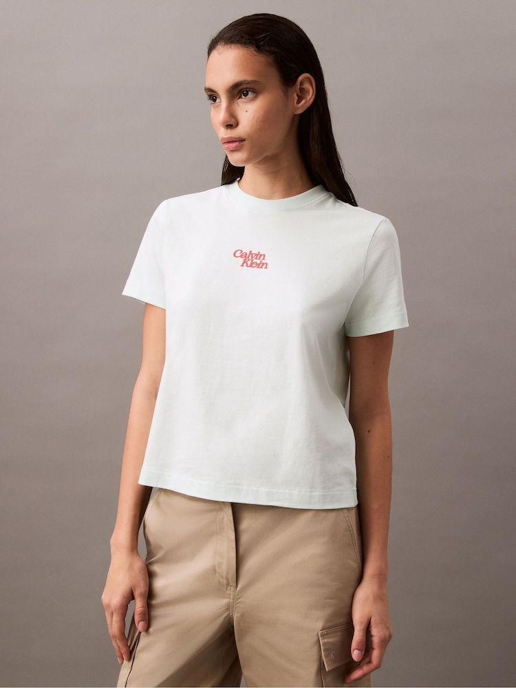Blanco - Calvin Klein 100% Cotton Logo T-Shirt - Imagen 1 de 6