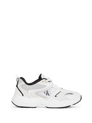 Calvin Klein White Retro Tennis Mesh Trainers - Image 1 of 5