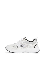 Calvin Klein White Retro Tennis Mesh Trainers - Image 2 of 5