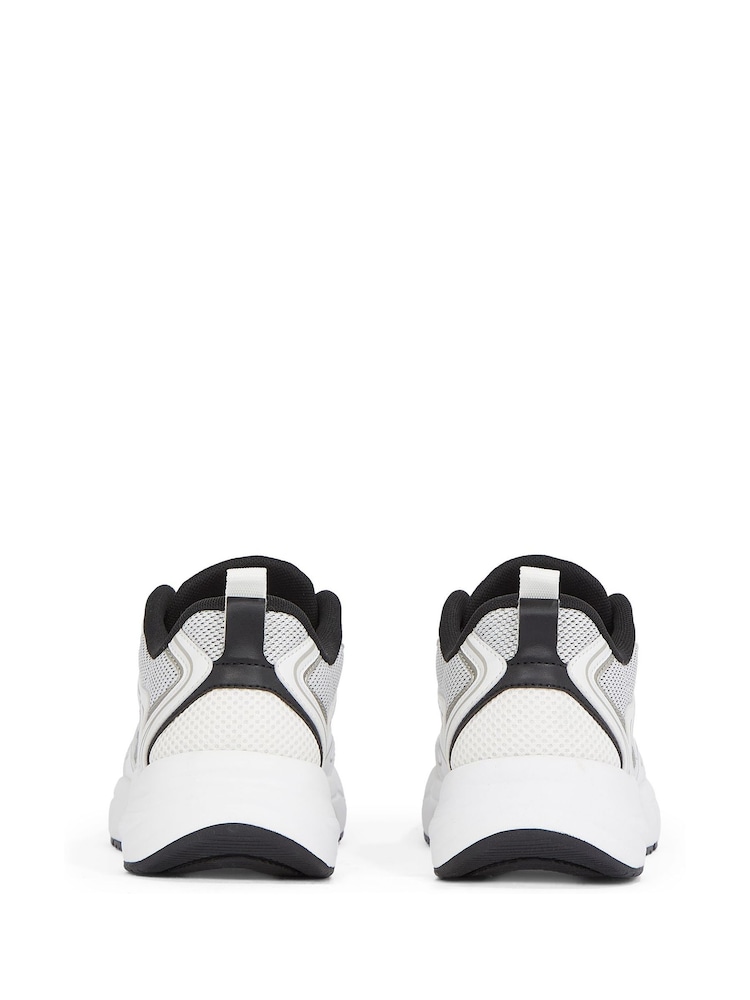 Calvin Klein White Retro Tennis Mesh Trainers - Image 4 of 5