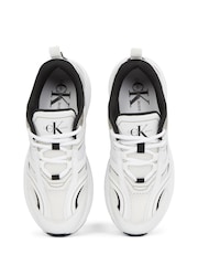 Calvin Klein White Retro Tennis Mesh Trainers - Image 5 of 5