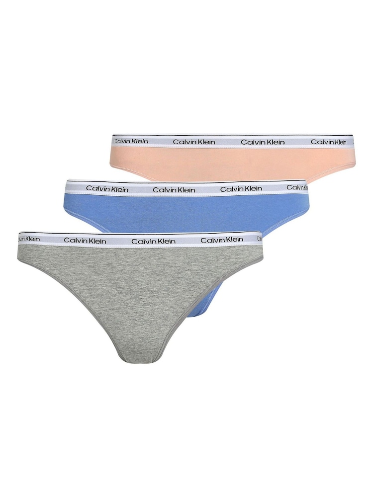 Calvin Klein Orange Modern Logo Full Knickers 3 Pack - Image 1 of 5