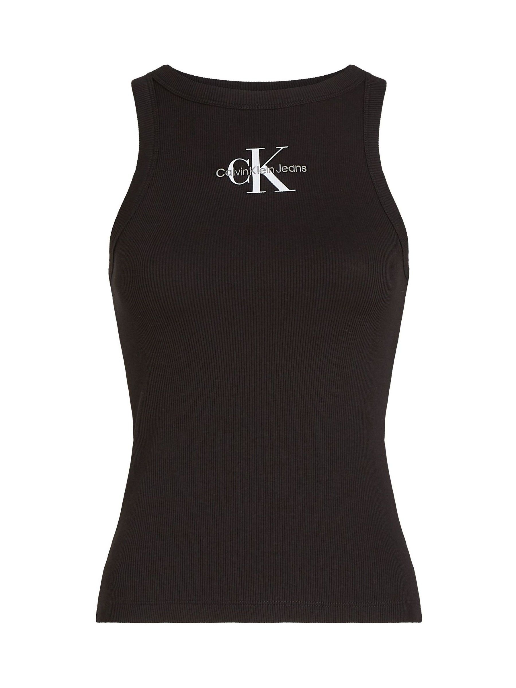 Buy Calvin Klein Black Monologo Rib Tank Top from Next USA