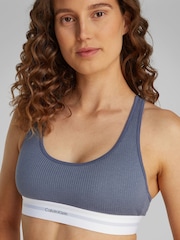 Azul - Calvin Klein Rib Lightly Lined Bralette - Imagen 4 de 5