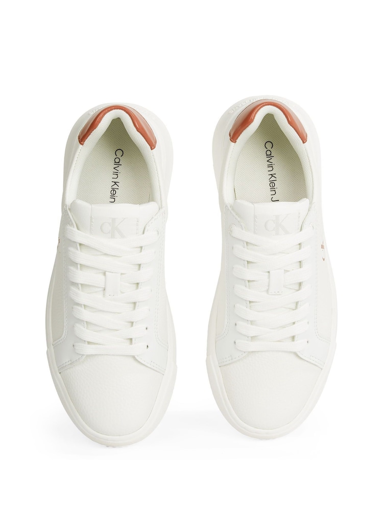 Calvin Klein White Chunky Cupsole Low Trainers - Image 6 of 6