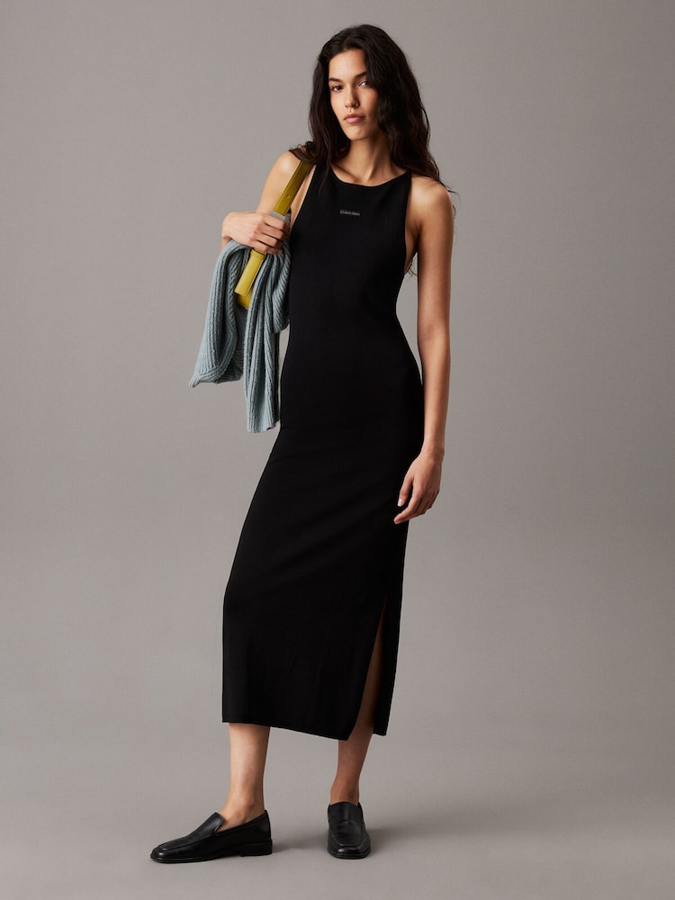 Calvin Klein Black Long Jumper Dress - Image 1 of 5