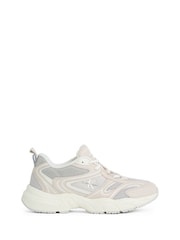 Calvin Klein Off White Retro Tennis Mesh Trainers - Image 2 of 6