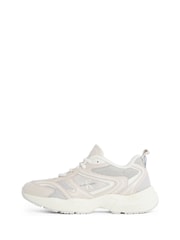 Calvin Klein Off White Retro Tennis Mesh Trainers - Image 3 of 6