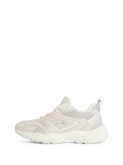 Calvin Klein Off White Retro Tennis Mesh Trainers - Image 4 of 6