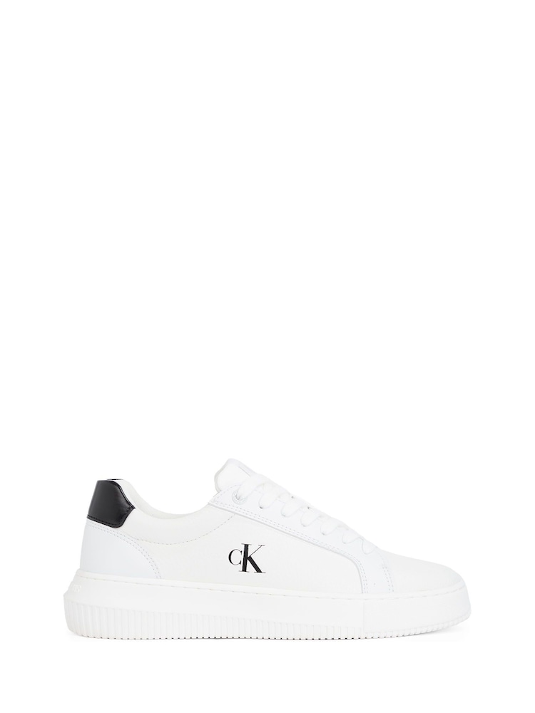 Calvin Klein White Chunky Cupsole Low Trainers - Image 2 of 6