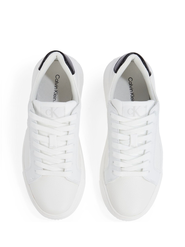 Calvin Klein White Chunky Cupsole Low Trainers - Image 3 of 6