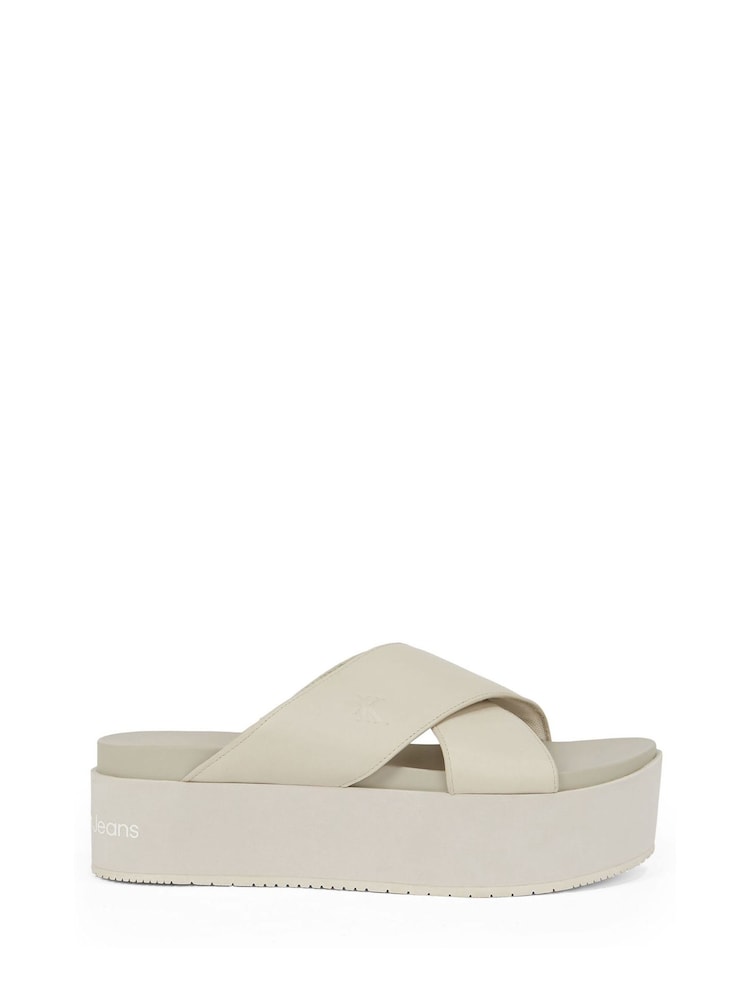 Calvin Klein Natural Leather Sandals - Image 2 of 6