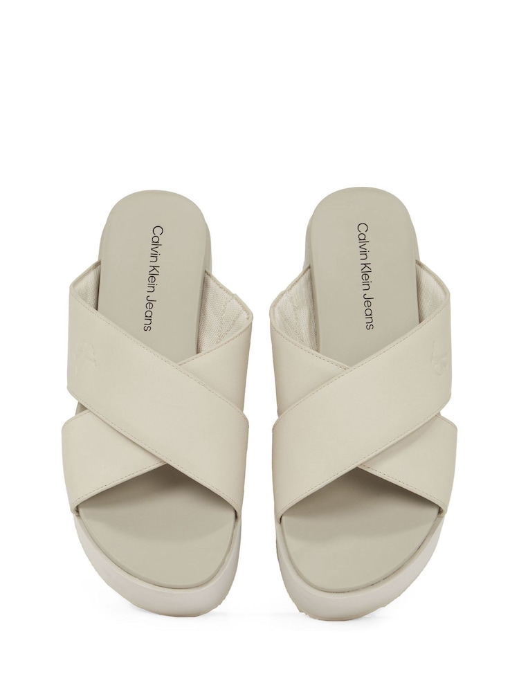 Calvin Klein Natural Leather Sandals - Image 6 of 6
