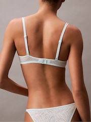 Calvin Klein Sky Blue Sheer Marquisette Lace Unlined Triangle Bra - Image 2 of 5