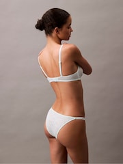 Calvin Klein Sky Blue Sheer Marquisette Lace Unlined Triangle Bra - Image 4 of 5