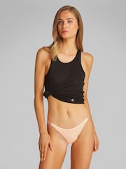 Calvin Klein Orange Icon Lace Dipped String Thong - Image 1 of 5