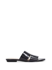 Calvin Klein Black Leather Sandals With Two Straps - Image 2 of 6