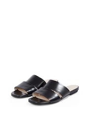 Calvin Klein Black Leather Sandals With Two Straps - Image 4 of 6