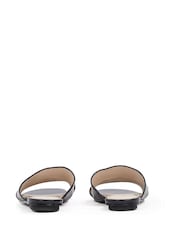 Calvin Klein Black Leather Sandals With Two Straps - Image 5 of 6