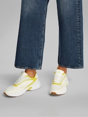 Calvin Klein White Retro Tennis Knit Trainers - Image 1 of 6