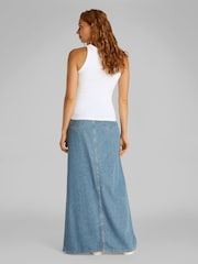Белый - Майка в рубчик Calvin Klein Monologo - Изображение 3 из 6