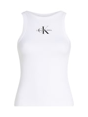 Белый - Майка в рубчик Calvin Klein Monologo - Изображение 5 из 6
