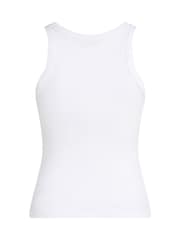 Белый - Майка в рубчик Calvin Klein Monologo - Изображение 6 из 6