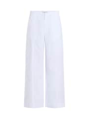 Calvin Klein White Soft Linen Trousers - Image 5 of 7