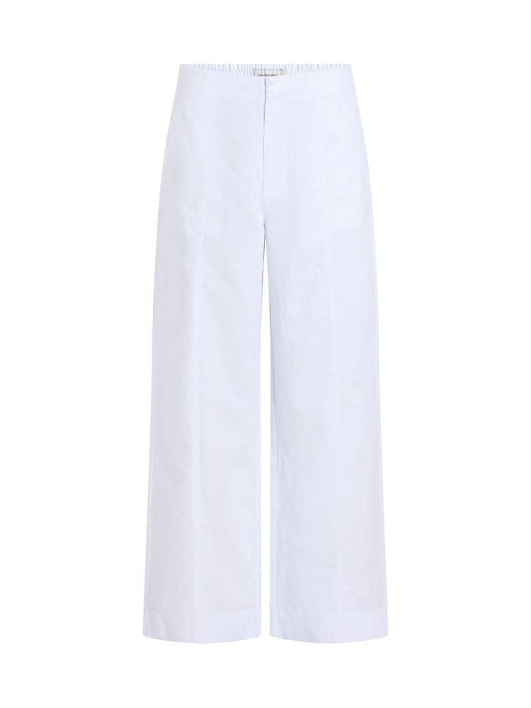 Calvin Klein White Soft Linen Trousers - Image 5 of 7
